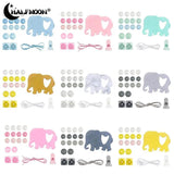 Cartoon Elephant Silicone Teething Beads DIY Accessory Set