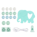 Cartoon Elephant Silicone Teething Beads DIY Accessory Set