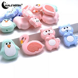 10Pcs Animal Silicone Beads for Pacifier Clip Teeth Chew