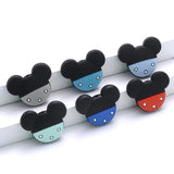 10Pcs Mouse Shape Silicone Beads for Teether DIY Baby Jewelry