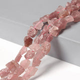 Strawberry Crystal Quartz Stone Bead Freeform Healing Stone