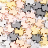 20pcs Colorful Copper Elephant Spacer Beads for DIY Jewelry Making Charms