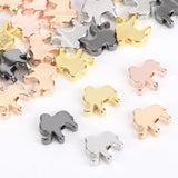 20pcs Colorful Copper Elephant Spacer Beads for DIY Jewelry Making Charms