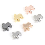 20pcs Colorful Copper Elephant Spacer Beads for DIY Jewelry Making Charms