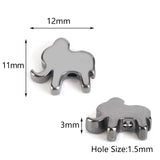 20pcs Colorful Copper Elephant Spacer Beads for DIY Jewelry Making Charms