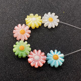 Shell Colored Sun Flower Beads 10-12mm Daisy Spacer Charm DIY Jewelry
