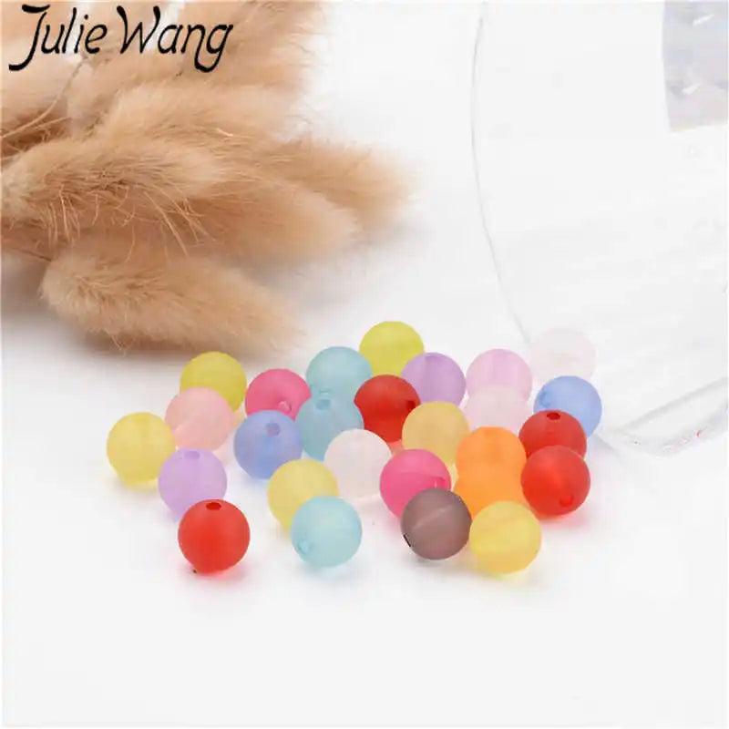 100g/Pack 6/8mm Matte Acrylic Beads Random Mixed Spacer Beads