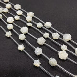Mother-of-pearl Shell Beads 8-12mm Rose Shape DIY Necklace Bracelet Earrings