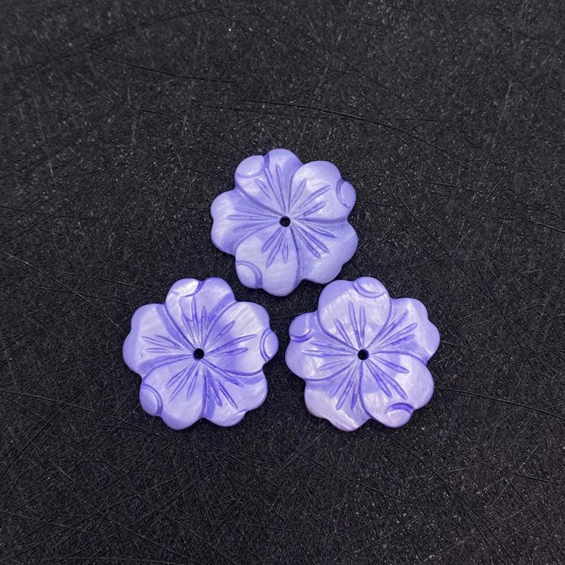 5PCS Shell Flower Beads Colorful DIY Jewelry Making