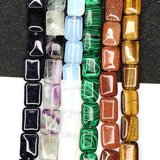 Tiger Eye Square Beads 6x13x18mm for DIY Necklace Bracelet