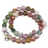 10mm Natural Stone Heart Beads for Jewelry Making