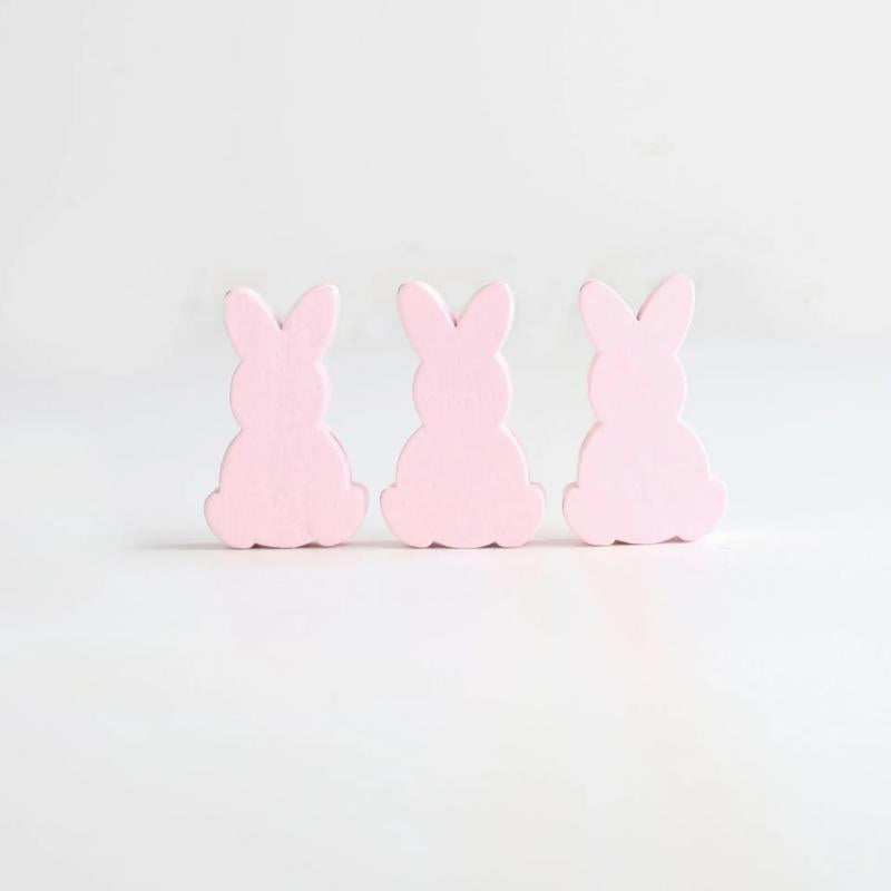10pcs Easter Wooden Rabbit Shape Spacer Beads DIY Jewelry Making