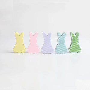 10pcs Easter Wooden Rabbit Shape Spacer Beads DIY Jewelry Making