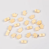 50Pcs Natural 13*18MM Crown Wood Beads DIY Children's Bracelet Toys