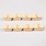 50Pcs Natural 13*18MM Crown Wood Beads DIY Children's Bracelet Toys