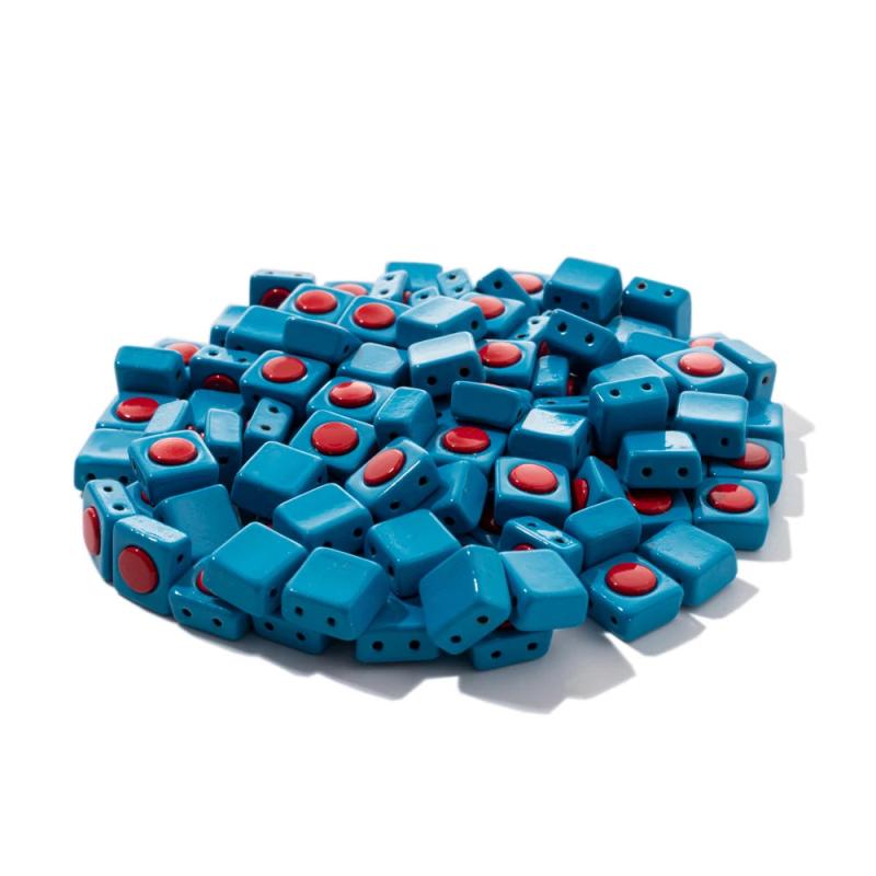 30PCS Colorful Enamel Beads Square Shape Elastic Bracelets Tile Bead