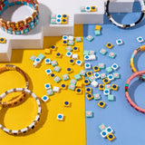 30PCS Colorful Enamel Beads Square Shape Elastic Bracelets Tile Bead