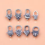 925 Sterling Silver Vintage Spring Buckle Jewelry DIY Accessories