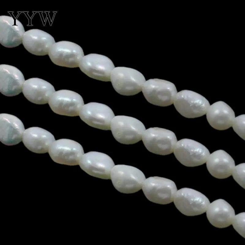 7-8mm Natural Freshwater Pearl Beads Baroque Loose Beads DIY Jewelry