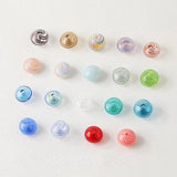 4PCS Circular Glass Bead Charms for Jewelry Making Bracelet Necklace DIY