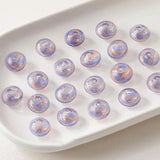 4PCS Circular Glass Bead Charms for Jewelry Making Bracelet Necklace DIY