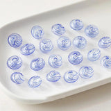 4PCS Circular Glass Bead Charms for Jewelry Making Bracelet Necklace DIY