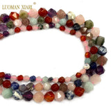 Faceted Round Stone Mix Crystal Jades Spacer Beads for Jewelry Making