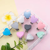 3pcs Silicone Pacifier Clips Heart Shape for DIY Baby Necklace Beads