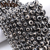 Tibetan Old Agates Stone Beads 6-12mm 15''Inches