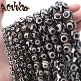 Tibetan Old Agates Stone Beads 6-12mm 15''Inches