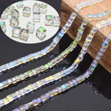 4mm 95pcs Faceted Spacer Crystal Beads Cube Charm Square Glass Bead