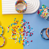 30pcs 4*8 Triangle Enamel Bracelet Beads Rainbow Boho Tile Beads