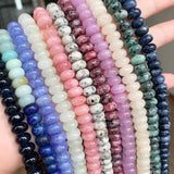 Angelite Jades Chakra Beads for DIY Healing Bracelets 5x8mm