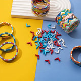 20pcs Enamel Tile Bracelet Beads - Colorful Boho DIY