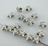 300pcs Tibetan Silver Small Star Charm Spacers Beads 2x4mm