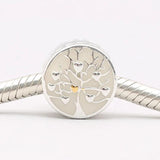Enamel Family Tree Love Heart Bead Bracelet Bangle
