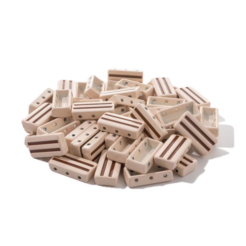 20PCS Elastic Square Beads 8*16MM Rectangle for Jewelry Bracelets Diy