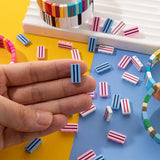 20PCS Elastic Square Beads 8*16MM Rectangle for Jewelry Bracelets Diy