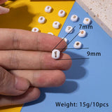 10pcs Numberal Beads For Jewelry Making DIY Necklace Bracelets Charms