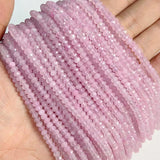 3x4mm Strawberry Quartz Rhodochrosite Rondelle Beads