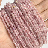 3x4mm Strawberry Quartz Rhodochrosite Rondelle Beads