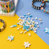 30pcs Rhombus Enamel Beads Jewelry Making Boho Candy Bracelet Diy Accessory