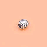 5PCS Retro Bead S925 Sterling Silver Thai Silver Beads DIY Jewelry