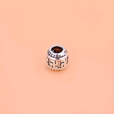 5PCS Retro Bead S925 Sterling Silver Thai Silver Beads DIY Jewelry
