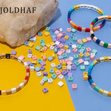 40pcs 6X6MM Enamel Beads for DIY Colorful Bracelets Making Accessory