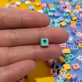 40pcs 6X6MM Enamel Beads for DIY Colorful Bracelets Making Accessory