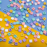 40pcs 6X6MM Enamel Beads for DIY Colorful Bracelets Making Accessory