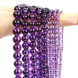 Amethyst Crystal Round Loose Beads for DIY Jewelry Making