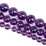 Amethyst Crystal Round Loose Beads for DIY Jewelry Making