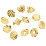 10pcs Embossed Heart Ear Posts for DIY Earrings